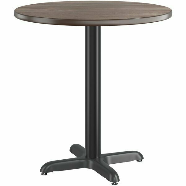 Lancaster Table & Seating LT 30'' Round Reversible Birch/Ash Standard Height Table Kit - 22'' Plate 349B30RS222S